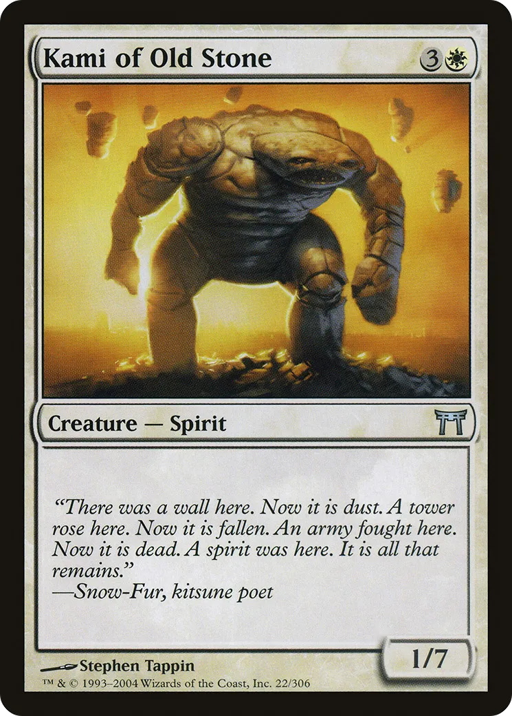 Kami of Old Stone — Champions of Kamigawa — Magic: The Gathering