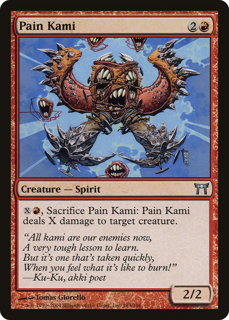 Pain Kami from Champions of Kamigawa - Magic: The Gathering