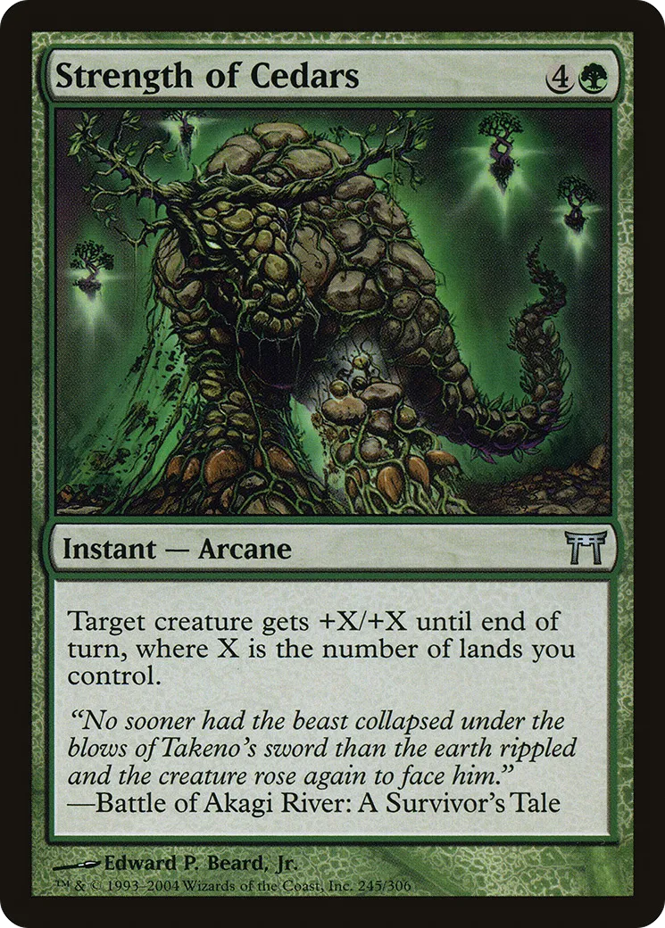 Strength of Cedars — Champions of Kamigawa — Magic: The Gathering
