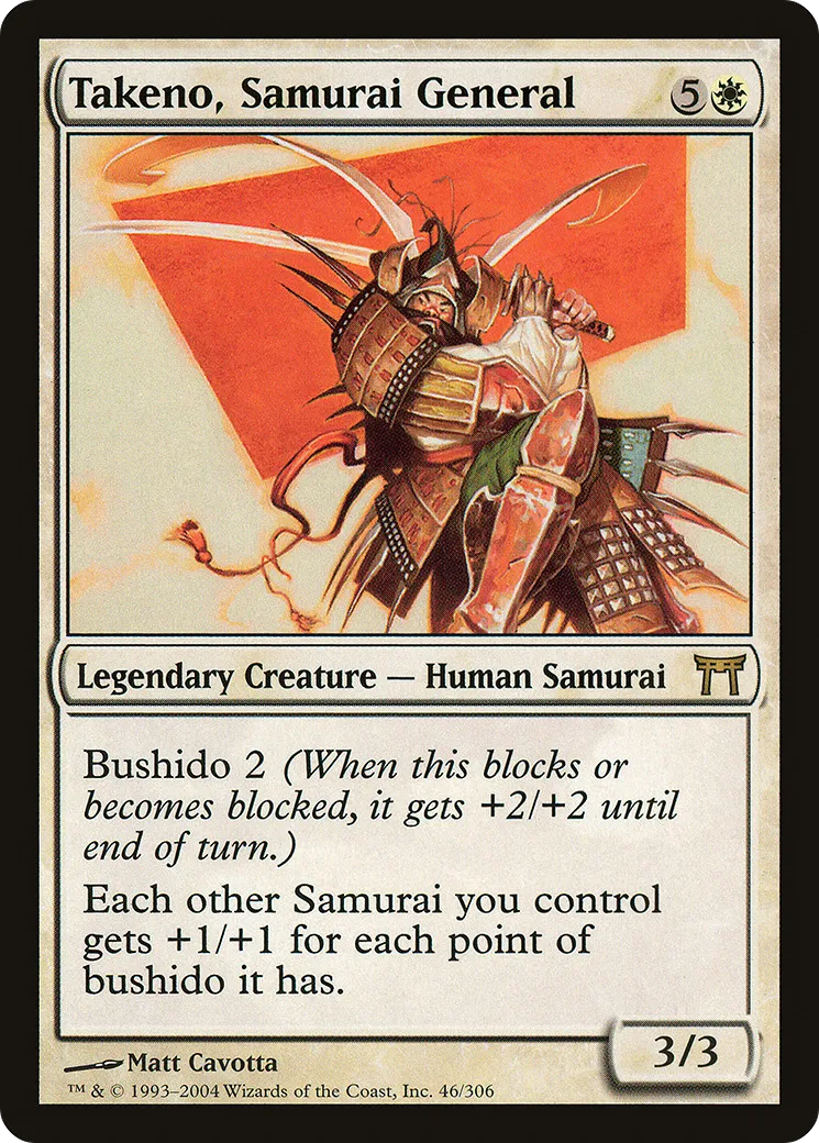 Takeno, général samouraï — Champions of Kamigawa — Magic: The Gathering