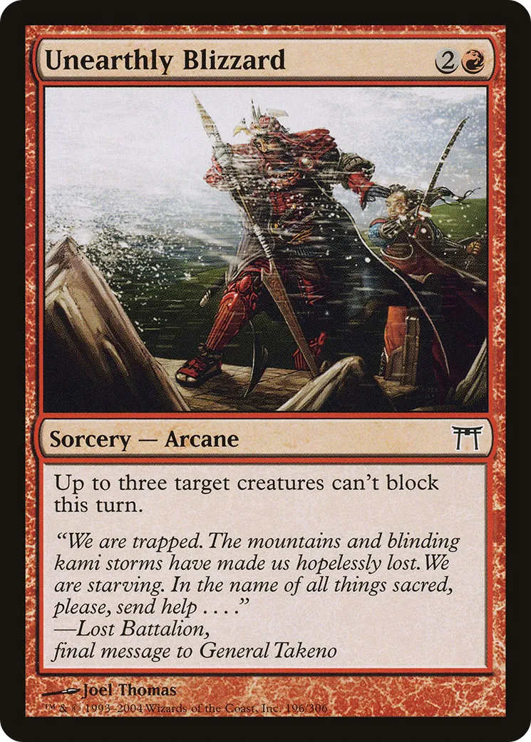 Unearthly Blizzard — Champions of Kamigawa — Magic: The Gathering