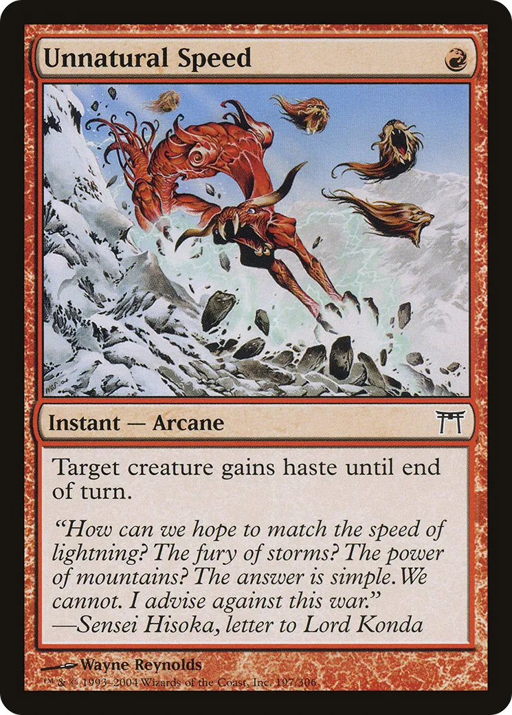 Vitesse anormale — Champions of Kamigawa — Magic: The Gathering