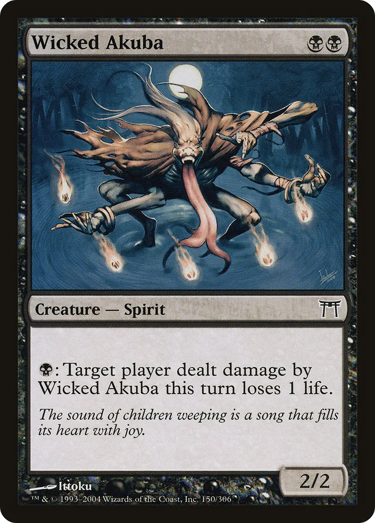 Wicked Akuba — Champions of Kamigawa — Magic: The Gathering