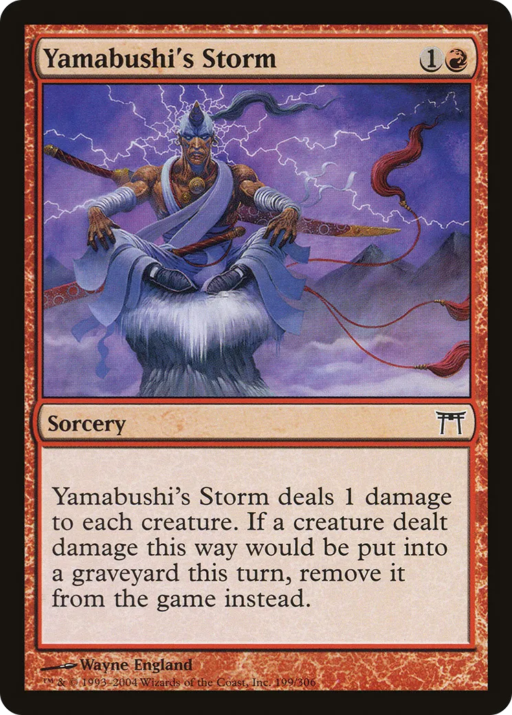 Yamabushi's Storm from Champions of Kamigawa - Magic: The Gathering