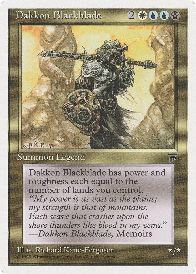 Dakkon Blackblade — Chronicles — Magic: The Gathering
