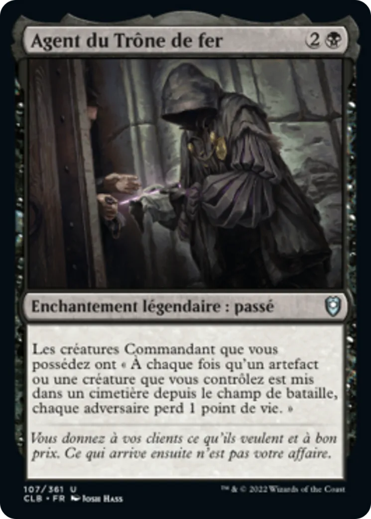 Agent du Trône de fer — Commander Legends: Battle for Baldur's Gate — Magic: The Gathering