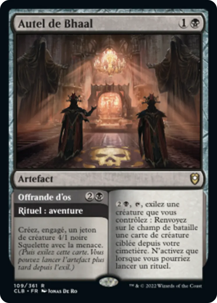 Autel de Bhaal // Offrande d'os — Commander Legends: Battle for Baldur's Gate — Magic: The Gathering