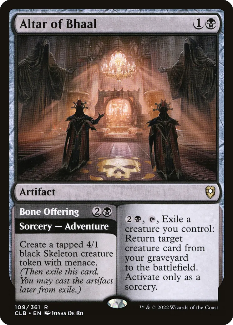 Altar of Bhaal // Bone Offering — Commander Legends: Battle for Baldur's Gate — Magic: The Gathering
