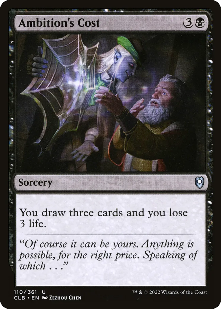 Ambition's Cost — Commander Legends: Battle for Baldur's Gate — Magic: The Gathering
