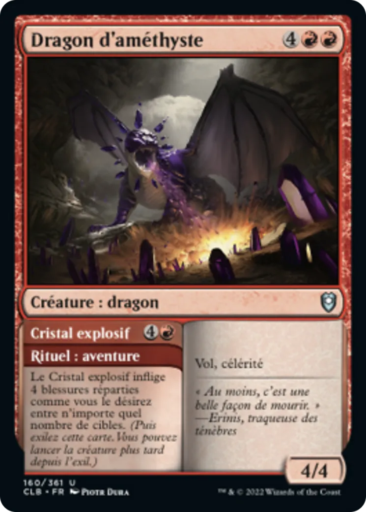 Dragon d'améthyste // Cristal explosif — Commander Legends: Battle for Baldur's Gate — Magic: The Gathering