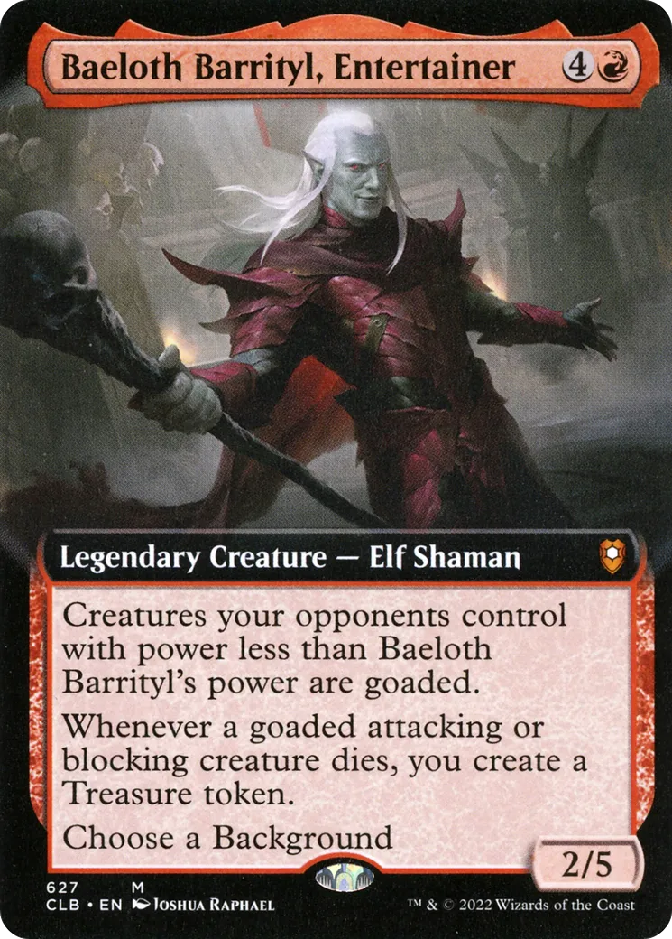 Baeloth Barrityl, Entertainer from Commander Legends: Battle for Baldur's Gate - Magic: The Gathering