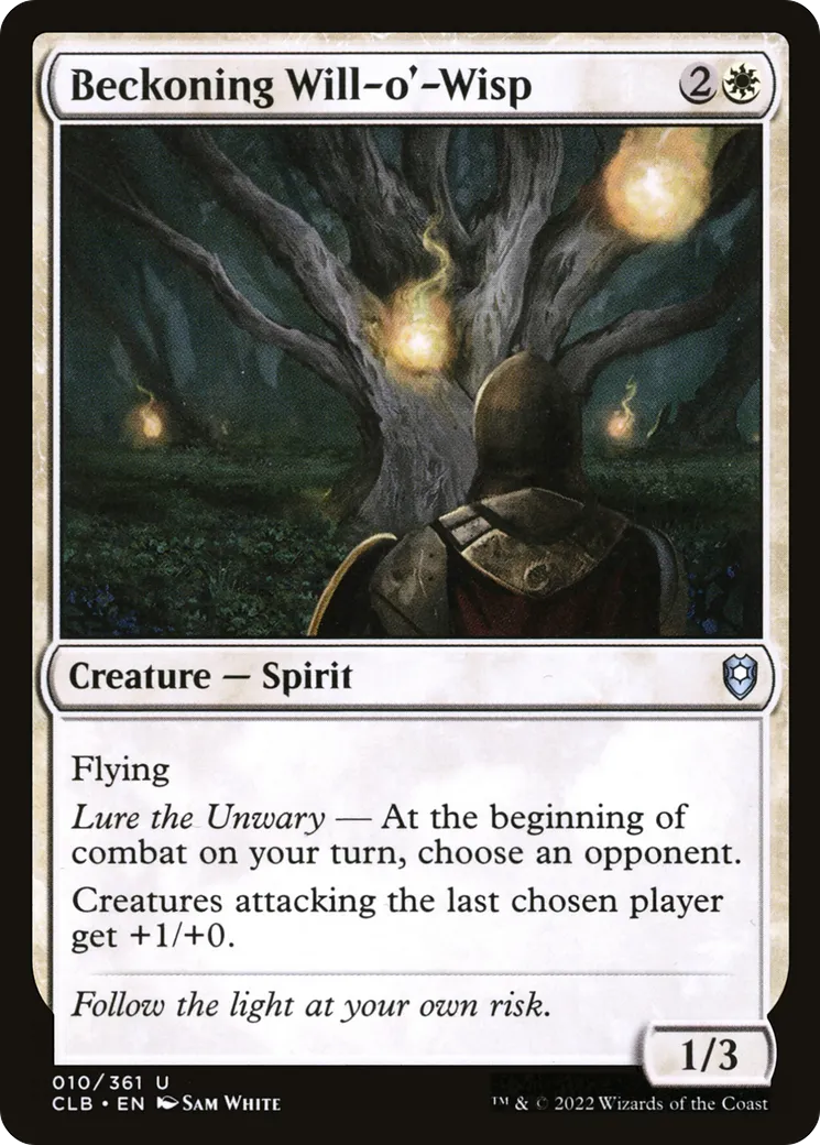 Beckoning Will-o'-Wisp — Commander Legends: Battle for Baldur's Gate — Magic: The Gathering