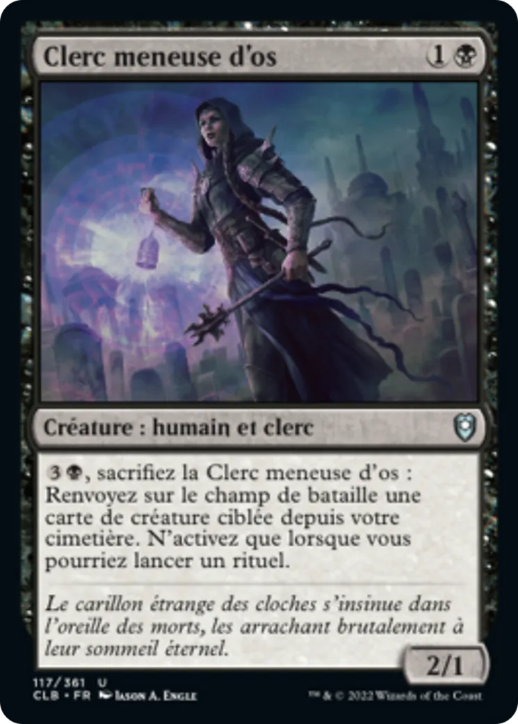 Clerc meneuse d'os — Commander Legends: Battle for Baldur's Gate — Magic: The Gathering