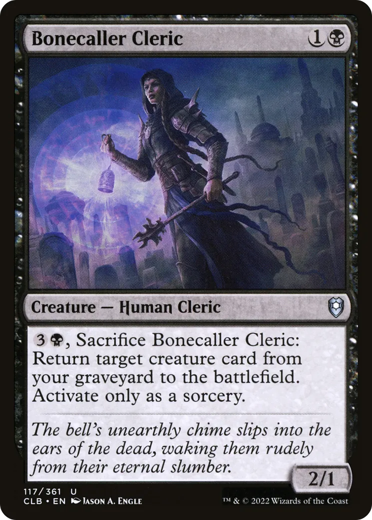 Clerc meneuse d'os — Commander Legends: Battle for Baldur's Gate — Magic: The Gathering