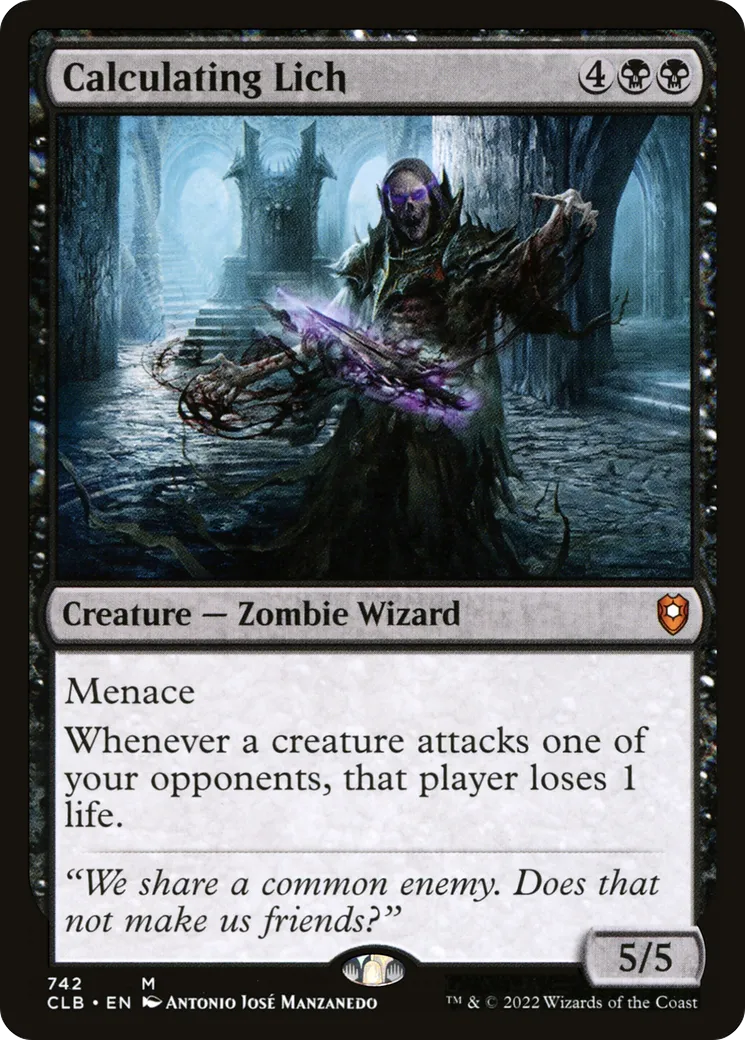 Calculating Lich — Commander Legends: Battle for Baldur's Gate — Magic: The Gathering