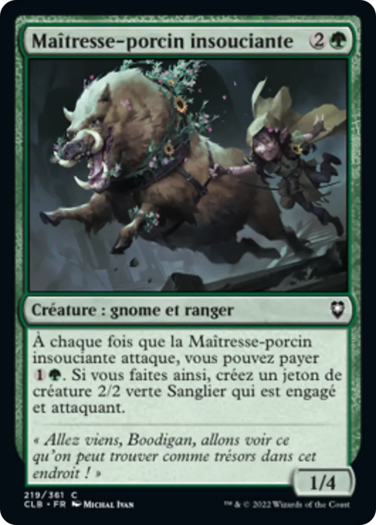 Maîtresse-porcin insouciante — Commander Legends: Battle for Baldur's Gate — Magic: The Gathering
