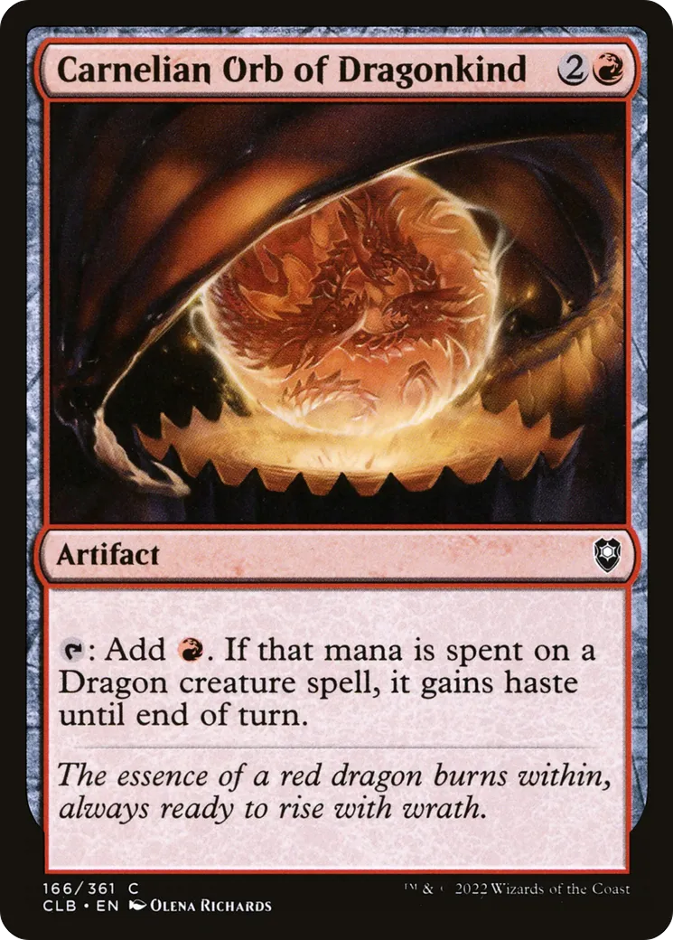 Orbe des dragons de cornaline — Commander Legends: Battle for Baldur's Gate — Magic: The Gathering
