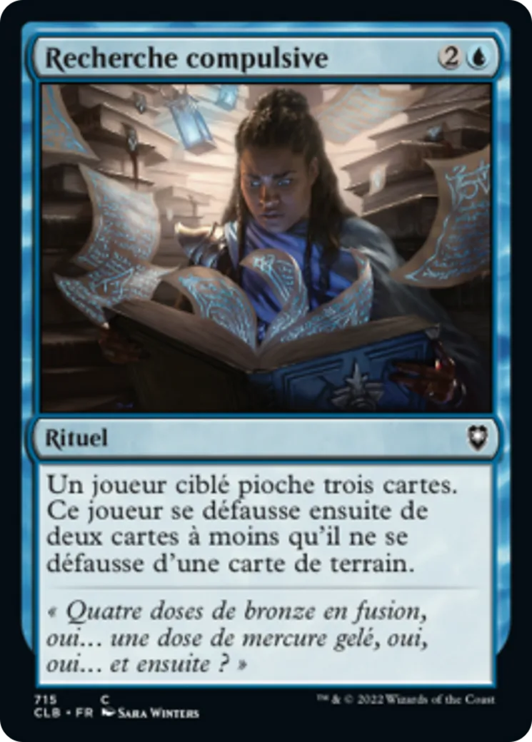 Recherche compulsive — Commander Legends: Battle for Baldur's Gate — Magic: The Gathering