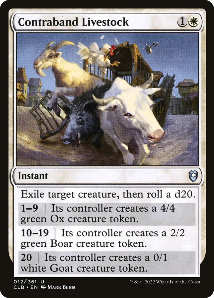 Contraband Livestock — Commander Legends: Battle for Baldur's Gate — Magic: The Gathering