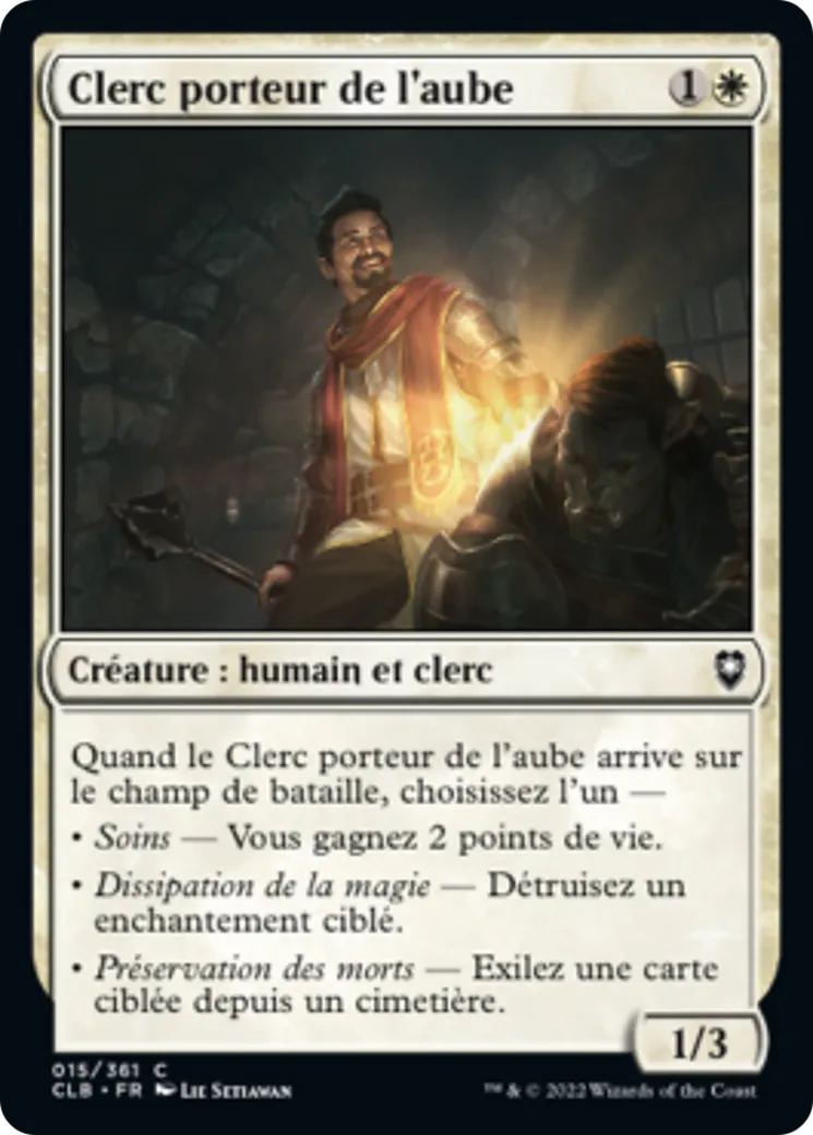 Clerc porteur de l'aube — Commander Legends: Battle for Baldur's Gate — Magic: The Gathering