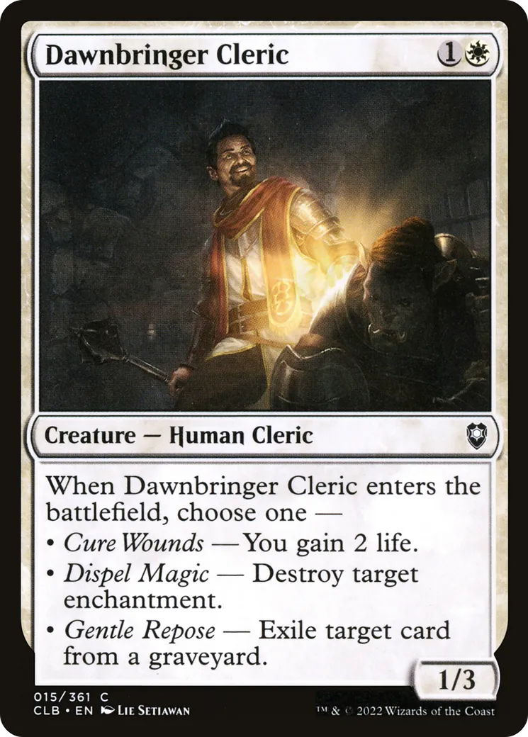 Clerc porteur de l'aube — Commander Legends: Battle for Baldur's Gate — Magic: The Gathering