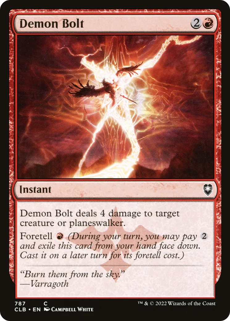 Demon Bolt — Commander Legends: Battle for Baldur's Gate — Magic: The Gathering