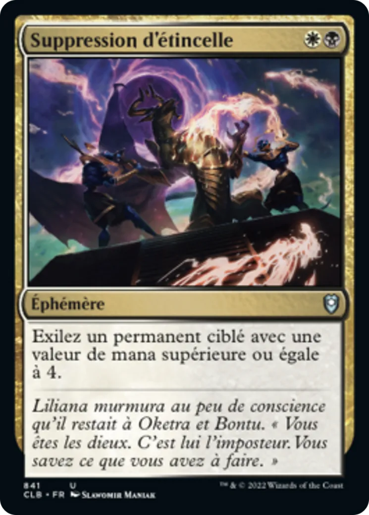 Suppression d'étincelle — Commander Legends: Battle for Baldur's Gate — Magic: The Gathering