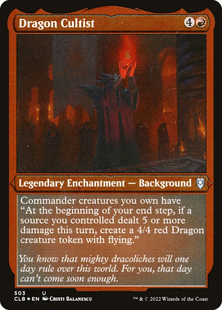 Cultiste dragon — Commander Legends: Battle for Baldur's Gate — Magic: The Gathering