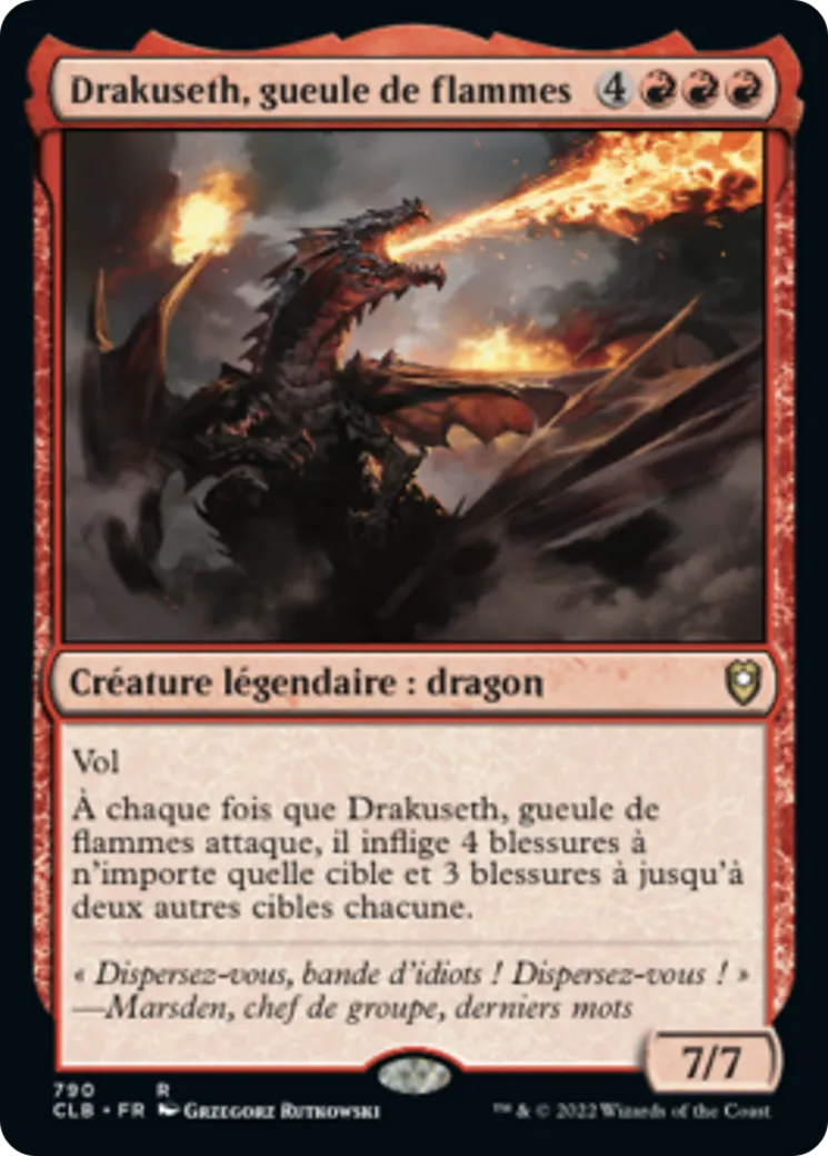 Drakuseth, gueule de flammes — Commander Legends: Battle for Baldur's Gate — Magic: The Gathering