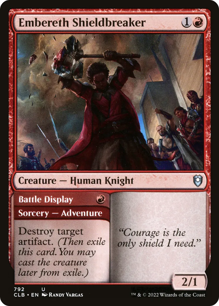 Brise-bouclier de Braisereth // Démonstration de combat — Commander Legends: Battle for Baldur's Gate — Magic: The Gathering