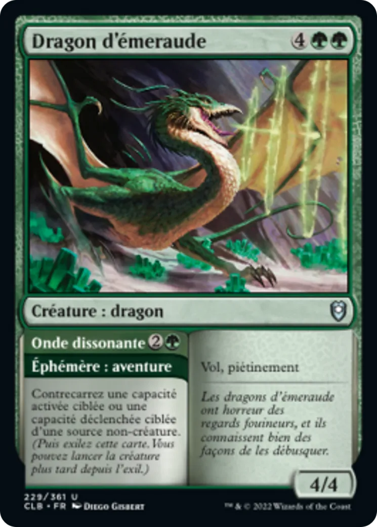 Dragon d'émeraude // Onde dissonante — Commander Legends: Battle for Baldur's Gate — Magic: The Gathering