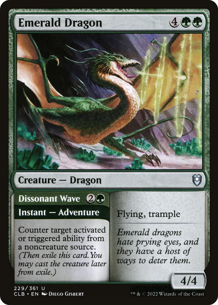 Dragon d'émeraude // Onde dissonante — Commander Legends: Battle for Baldur's Gate — Magic: The Gathering