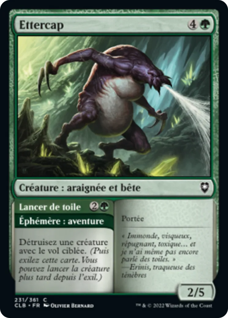 Ettercap // Lancer de toile — Commander Legends: Battle for Baldur's Gate — Magic: The Gathering