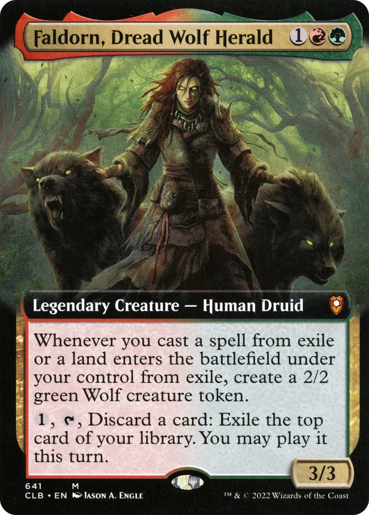 Faldorn, Dread Wolf Herald — Commander Legends: Battle for Baldur's Gate — Magic: The Gathering