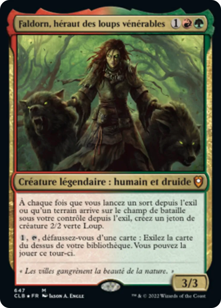 Faldorn, héraut des loups vénérables — Commander Legends: Battle for Baldur's Gate — Magic: The Gathering