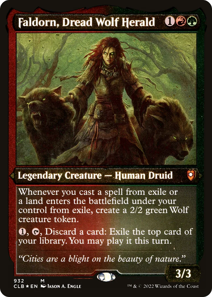 Faldorn, Dread Wolf Herald — Commander Legends: Battle for Baldur's Gate — Magic: The Gathering