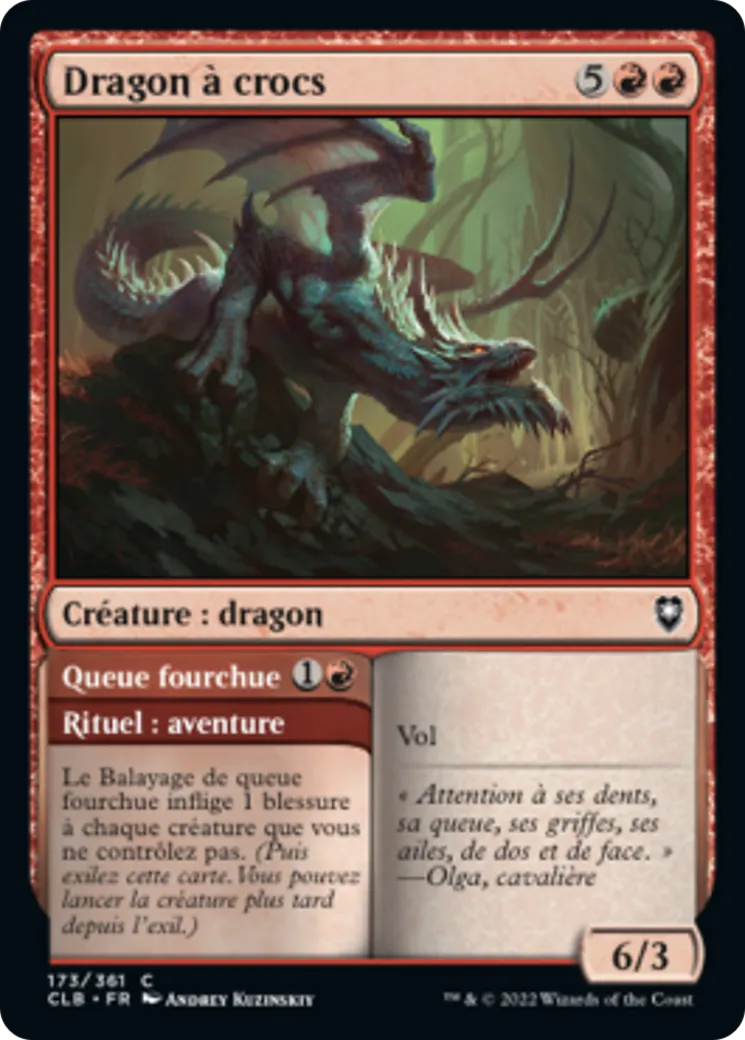 Dragon à crocs // Queue fourchue — Commander Legends: Battle for Baldur's Gate — Magic: The Gathering
