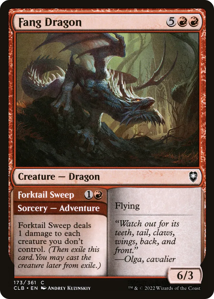 Dragon à crocs // Queue fourchue — Commander Legends: Battle for Baldur's Gate — Magic: The Gathering