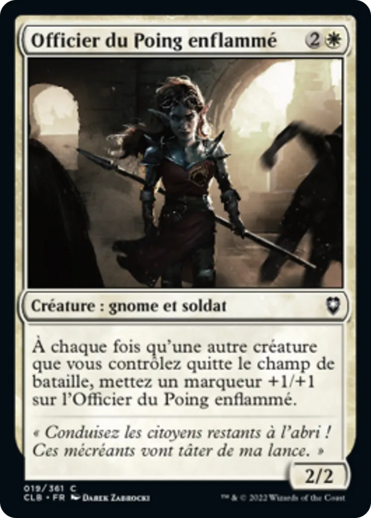 Officier du Poing enflammé — Commander Legends: Battle for Baldur's Gate — Magic: The Gathering