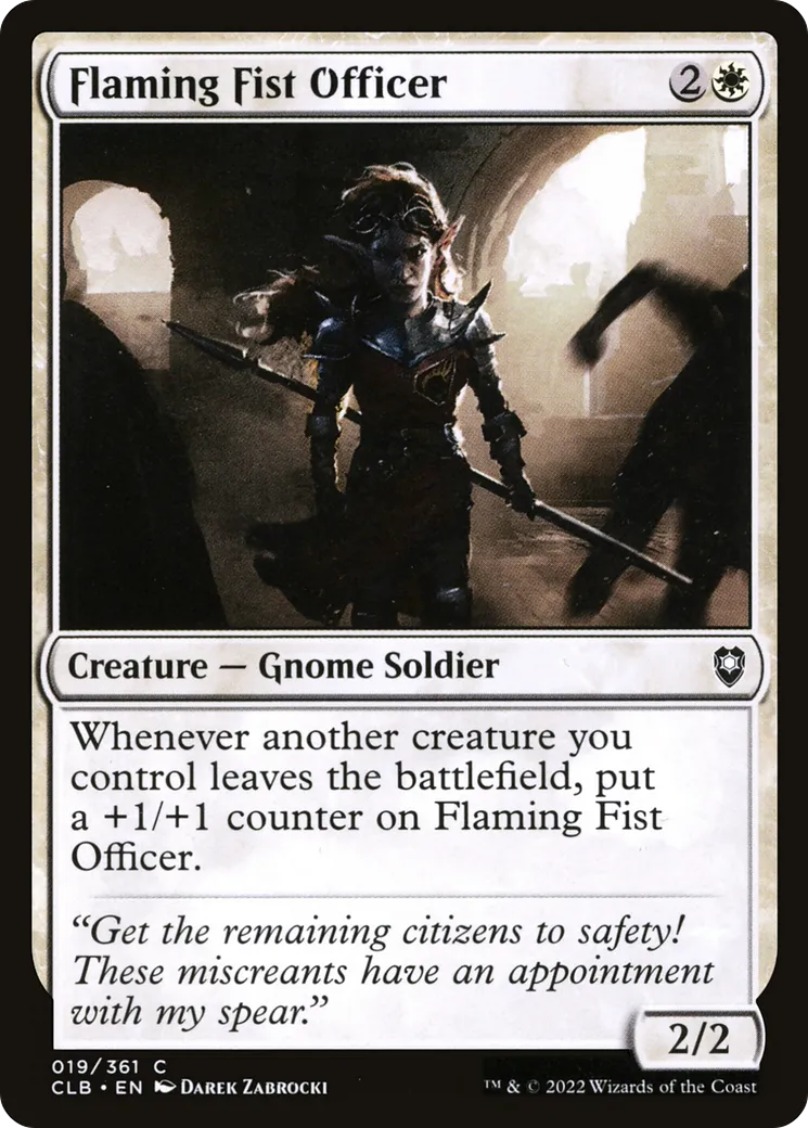 Flaming Fist Officer from Commander Legends: Battle for Baldur's Gate - Magic: The Gathering