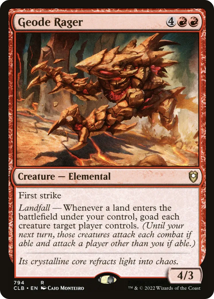 Furie de géode — Commander Legends: Battle for Baldur's Gate — Magic: The Gathering