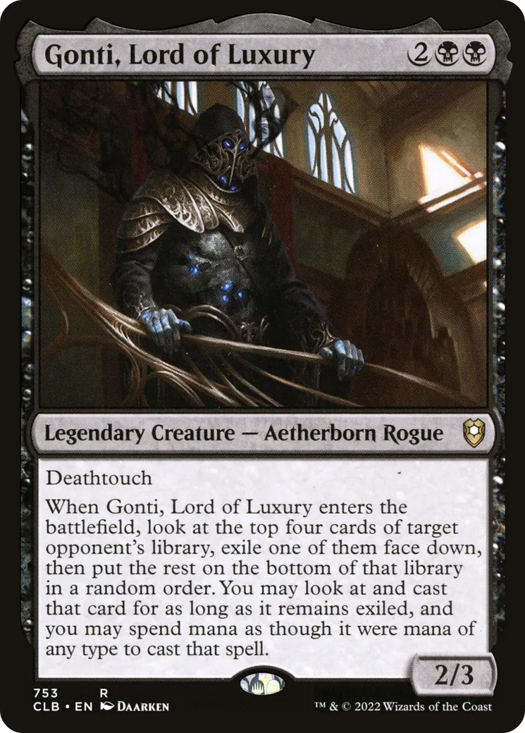 Gonti, seigneur de l'opulence — Commander Legends: Battle for Baldur's Gate — Magic: The Gathering