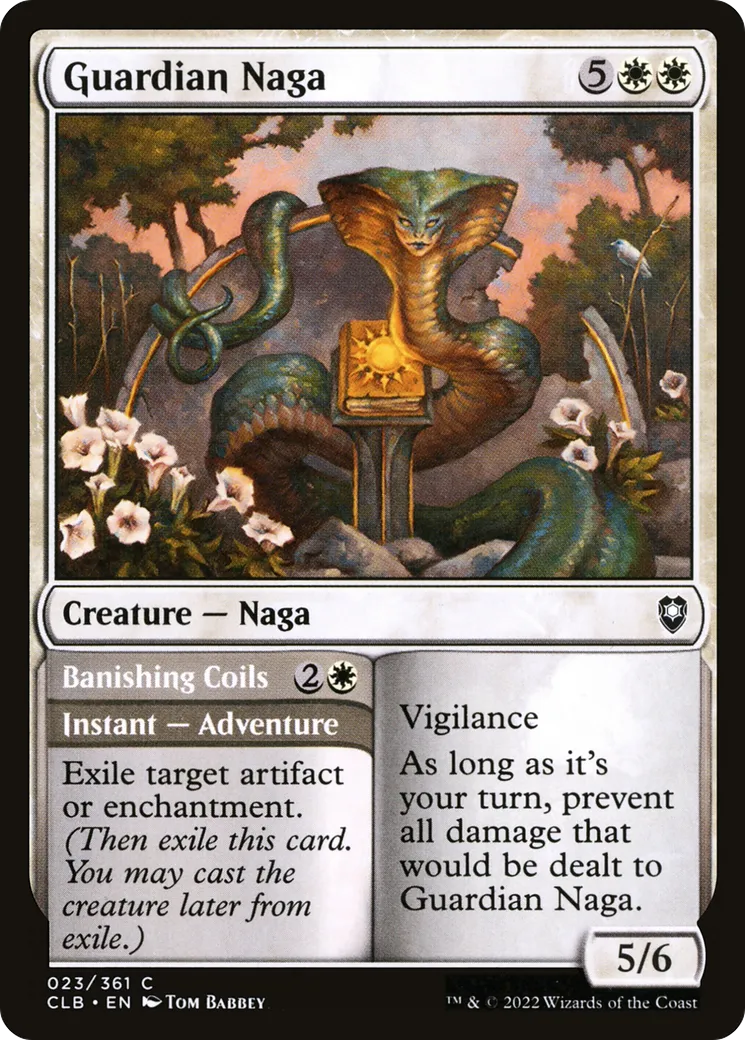 Guardian Naga // Banishing Coils from Commander Legends: Battle for Baldur's Gate - Magic: The Gathering