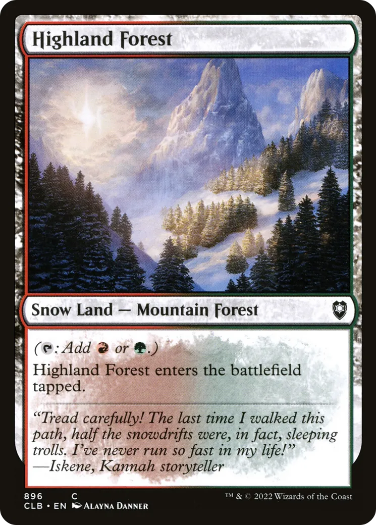Highland Forest — Commander Legends: Battle for Baldur's Gate — Magic: The Gathering