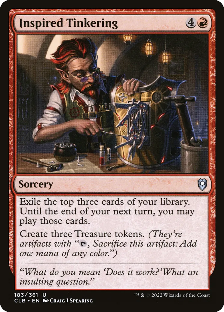 Inspired Tinkering — Commander Legends: Battle for Baldur's Gate — Magic: The Gathering