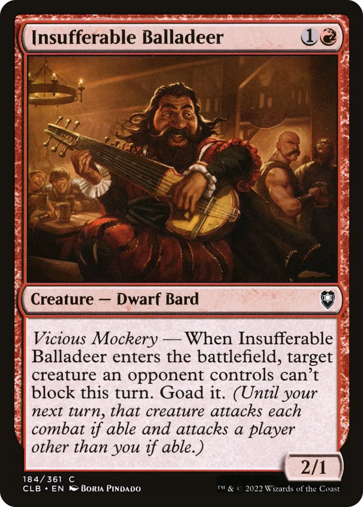 Insufferable Balladeer from Commander Legends: Battle for Baldur's Gate - Magic: The Gathering