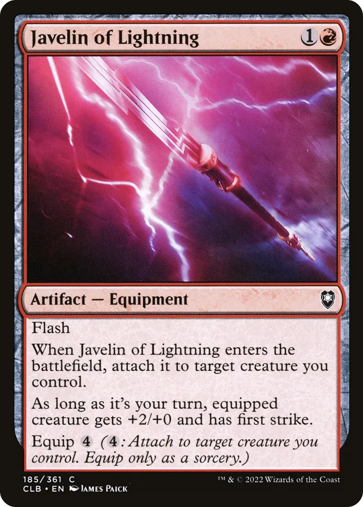 Javelin of Lightning — Commander Legends: Battle for Baldur's Gate — Magic: The Gathering