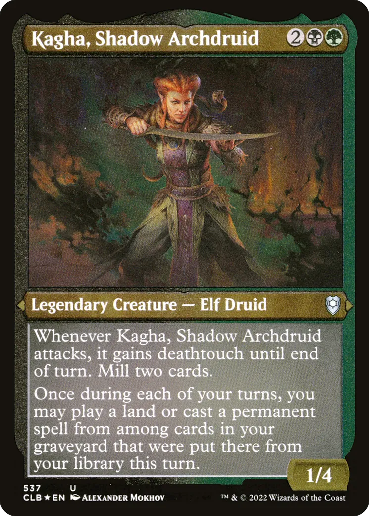 Kagha, Shadow Archdruid — Commander Legends: Battle for Baldur's Gate — Magic: The Gathering