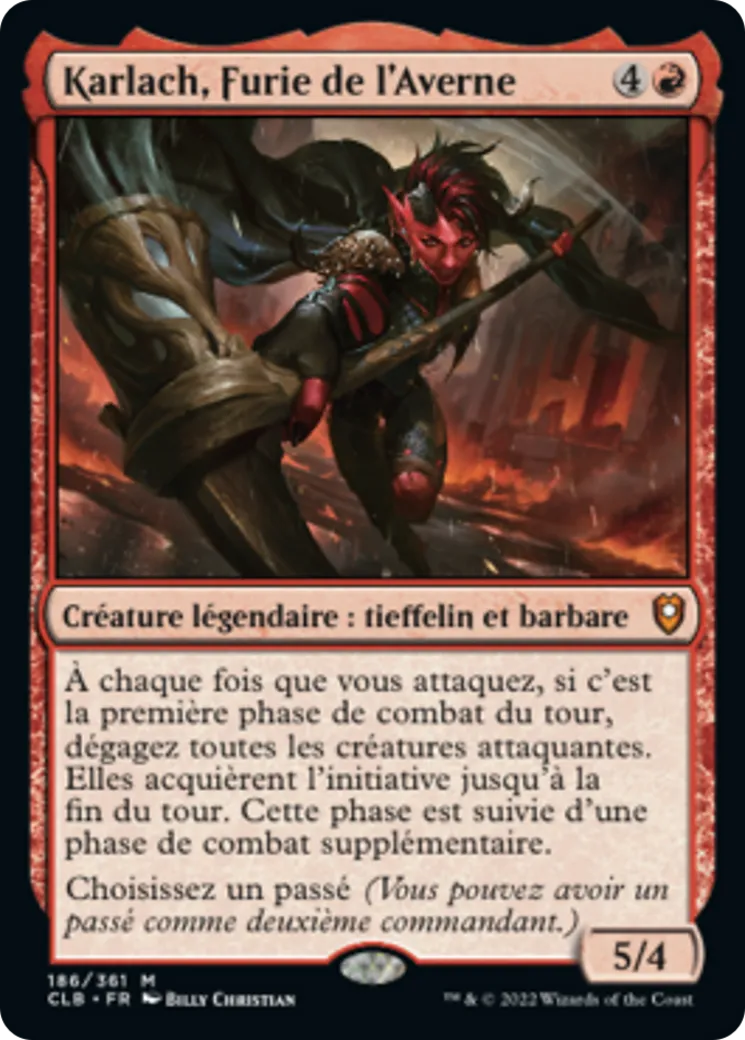 Karlach, Furie de l'Averne — Commander Legends: Battle for Baldur's Gate — Magic: The Gathering