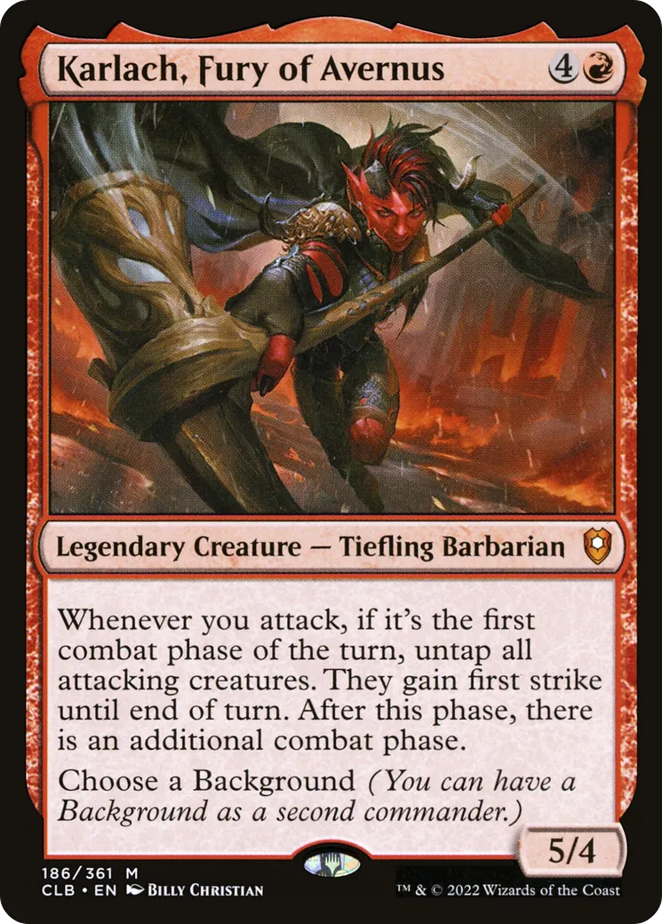 Karlach, Furie de l'Averne — Commander Legends: Battle for Baldur's Gate — Magic: The Gathering